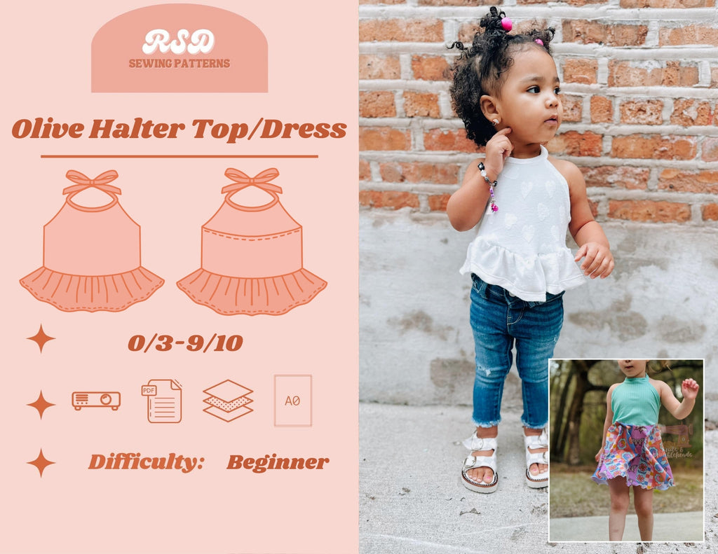 Olive Halter Top/Dress PDF