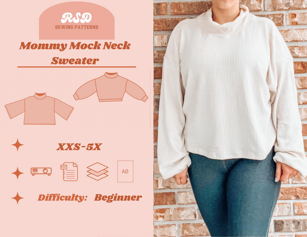 Mommy Mock Neck Sweater PDF