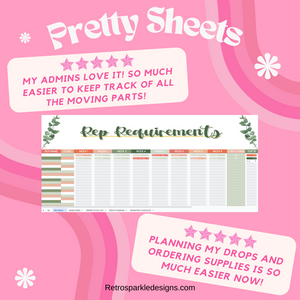 BOHO Pretty Sheets - Shop Organization